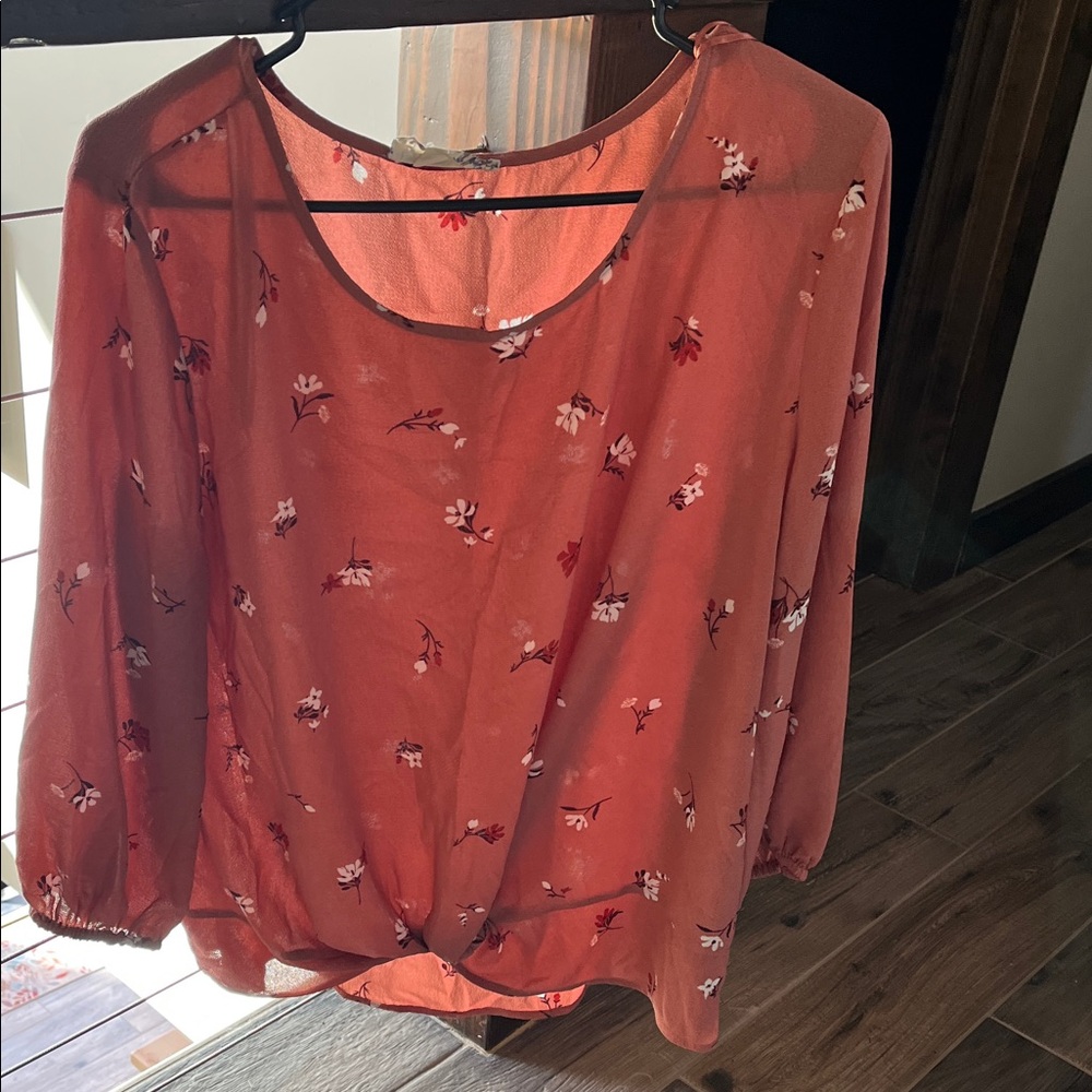 Pink Republic Coral Floral Blouse